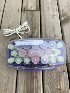 Vintage CONAIR Easy Start 20 Multi-Size Hot Rollers Hair Curler Clips